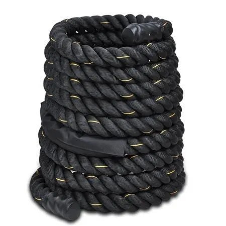 2"x40' Poly Undulation Battling Workout Rope Black