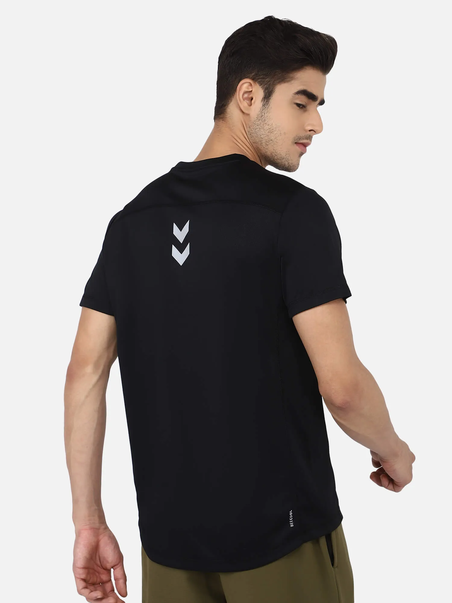 Adalwin Round Neck Half Sleeve Solid Regular fit Polyester T-shirt for Men Comfortable Breathable Fabric Stretchable for Everyday Use Ideal for Yoga Training Gym Running or Performance