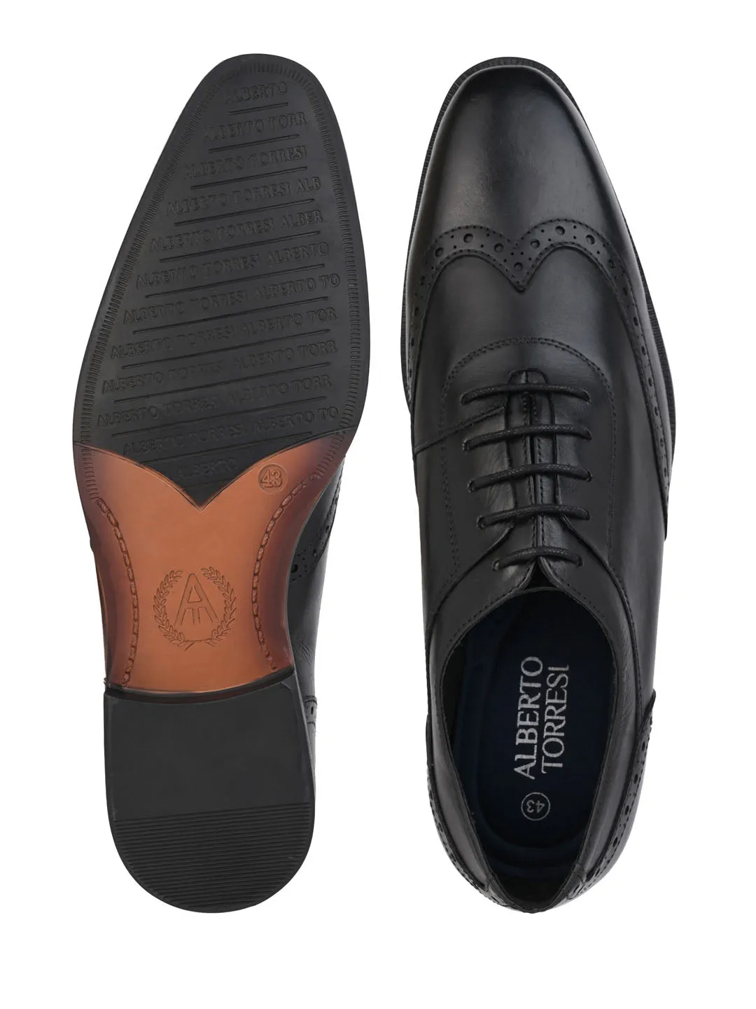 Alberto Torresi Curst Leather Brogue Formal Shoe