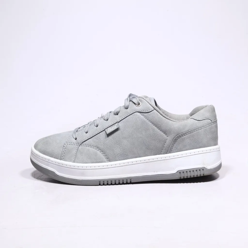 Bass Casual Lace Ups Leather Grey Color For Men