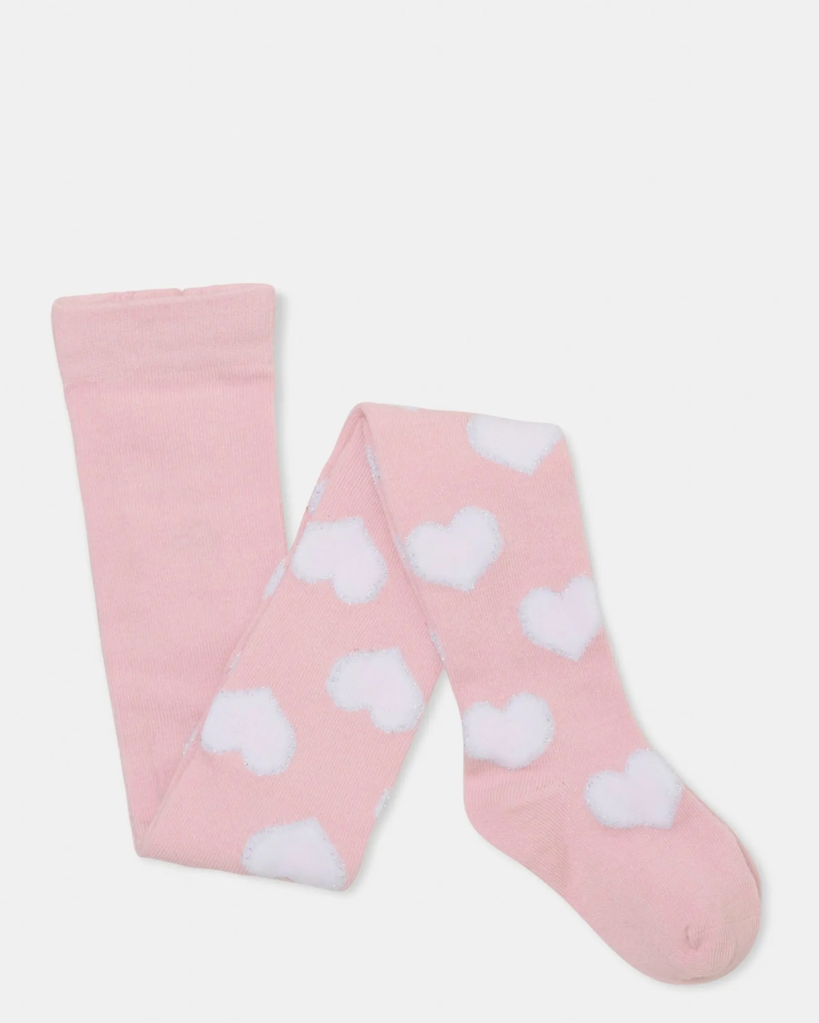 Bold Heart Cotton Tights Dusty Pink