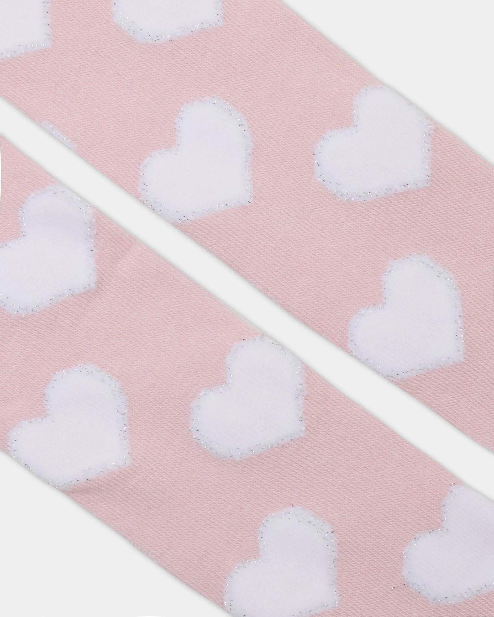 Bold Heart Cotton Tights Dusty Pink