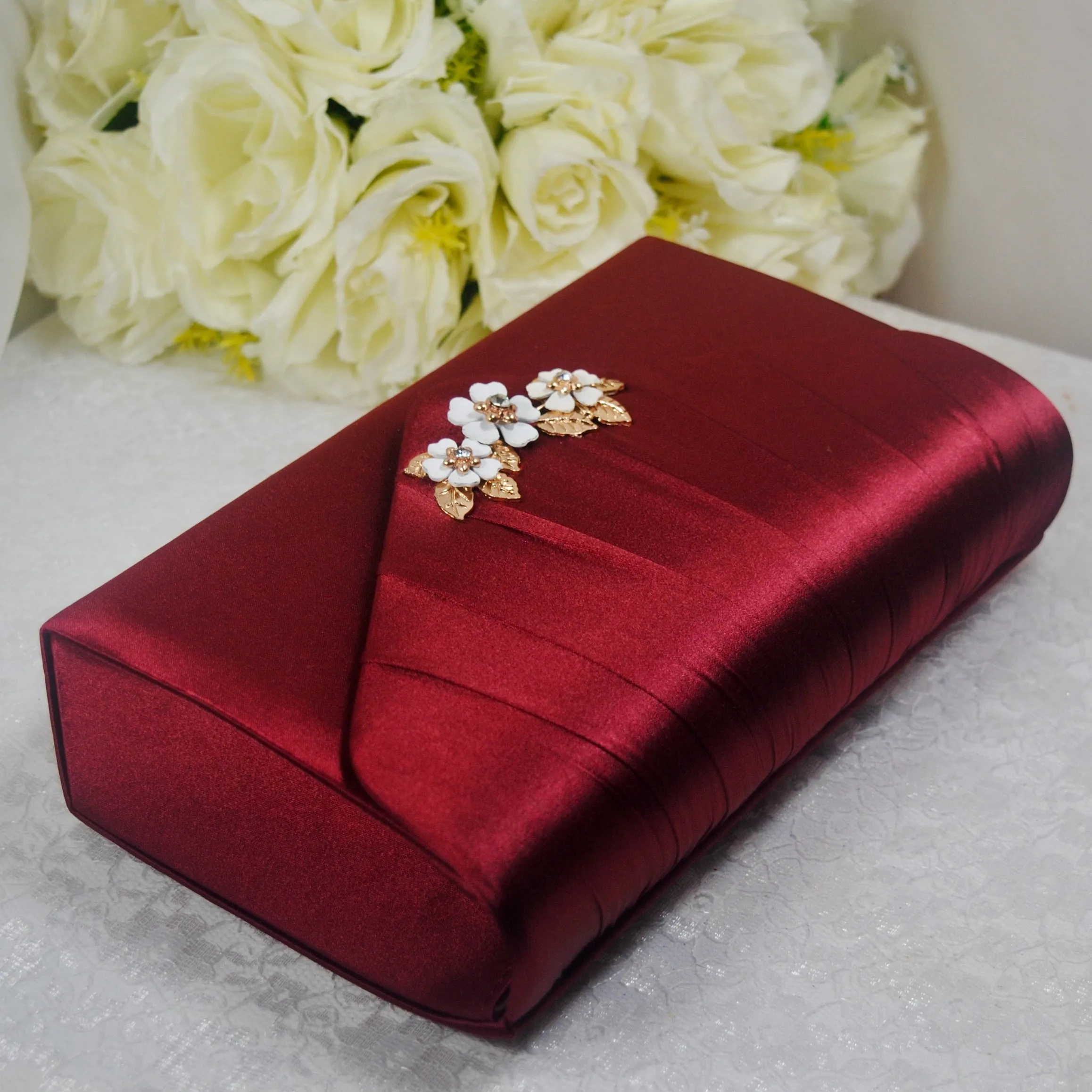 Cherry Blossom Heels with Matching Clutch Bag
