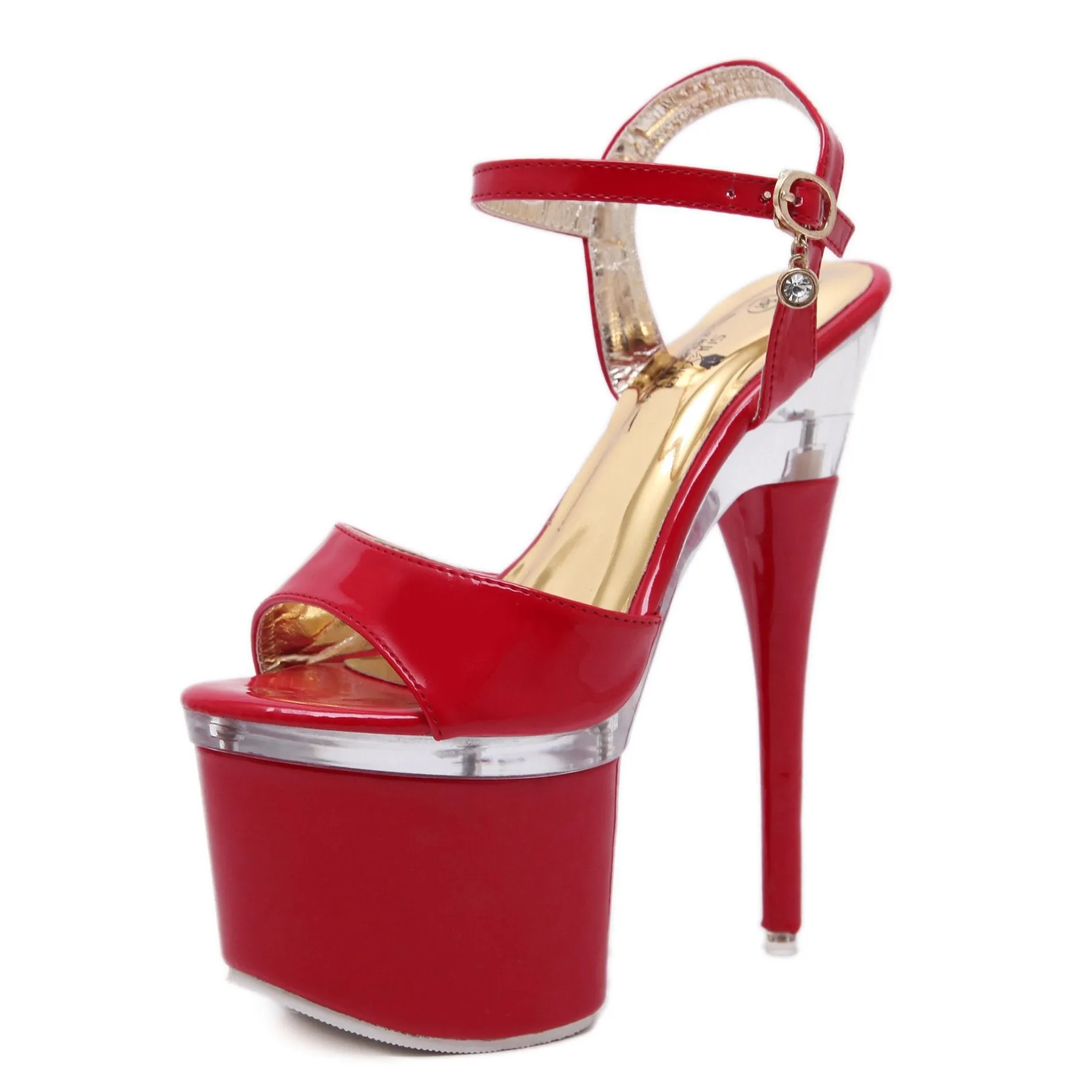 Chicvane Women's Ankle Strap Peep Toe Platform Stiletto heel Party Dress Sandals