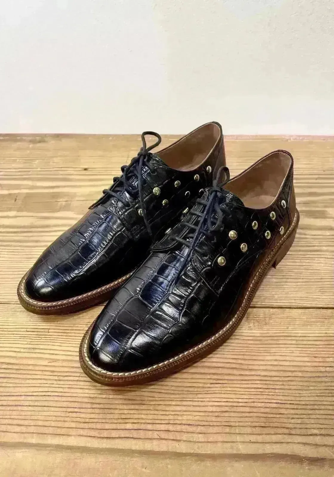 Derbies Call Lace Schmoove Print coco black