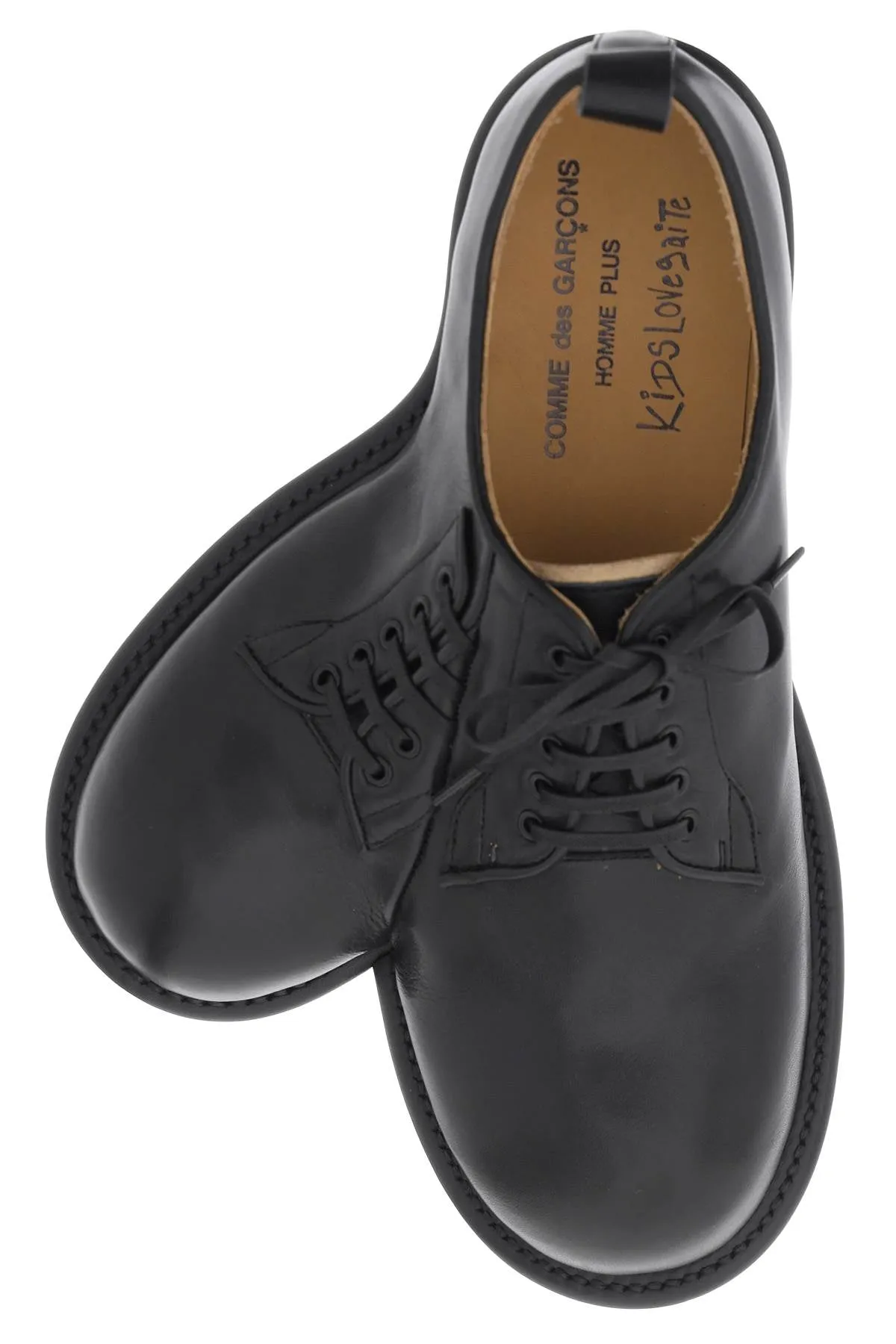 double-tipped derby shoes by comme des garçons x