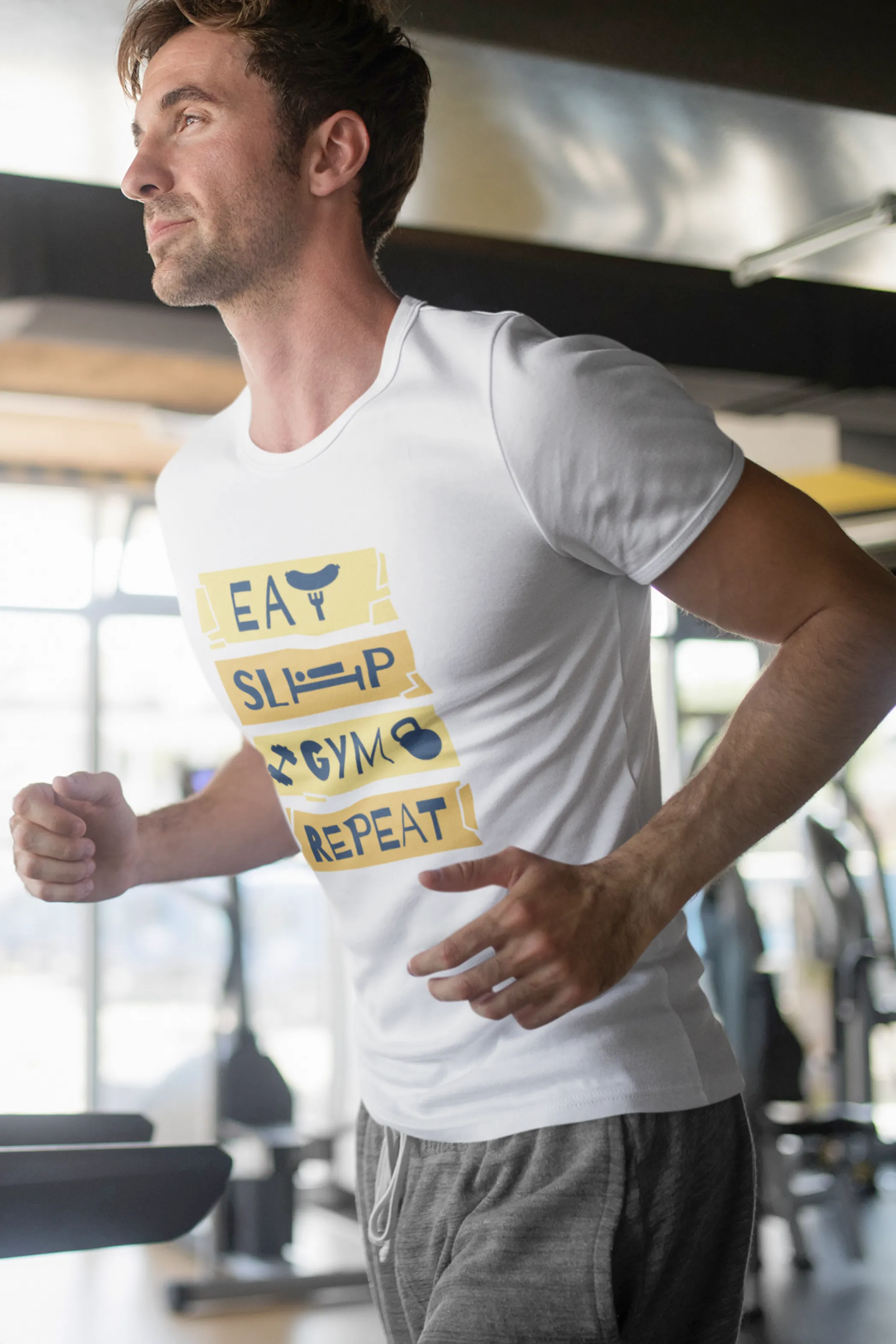 Fitness Anthem Printed T-shirt for men