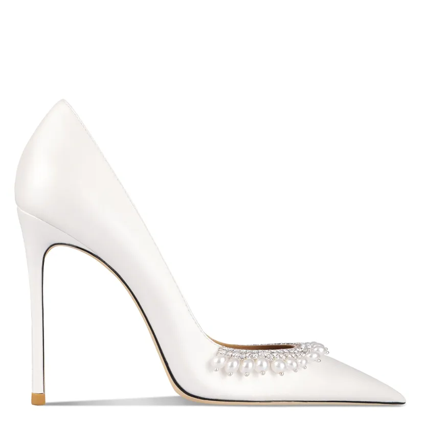 Funki Buys | Shoes | Women's Pearl Leather Wedding Stilettos