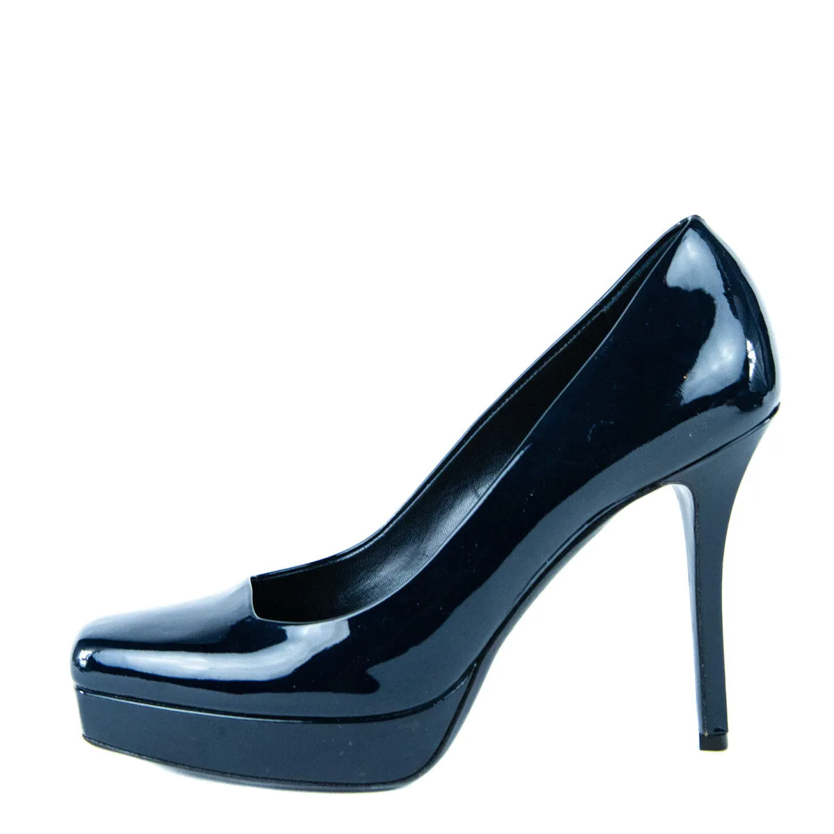 Gucci Navy Patent Leather Square Toe Platform Pumps Size 10 | EU 40