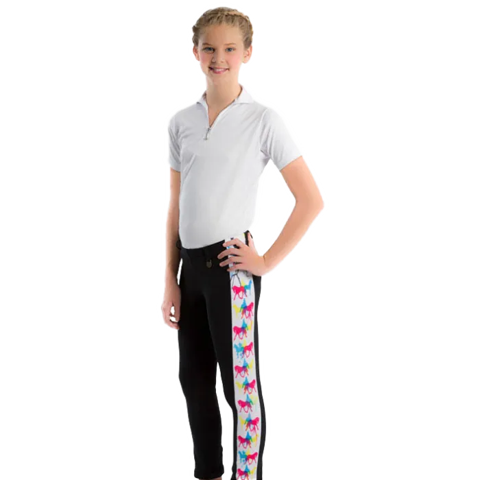 Kids Riding Tight w/Printed Leg Panel