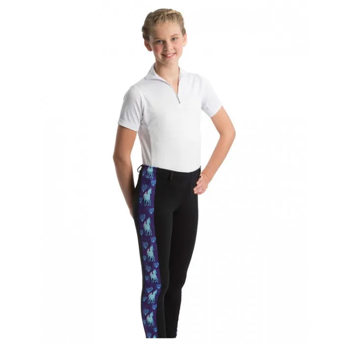 Kids Riding Tight w/Printed Leg Panel