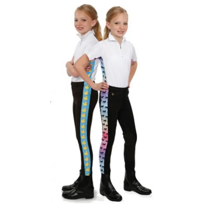 Kids Riding Tight w/Printed Leg Panel