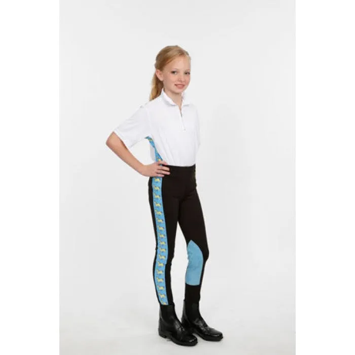 Kids Riding Tight w/Printed Leg Panel