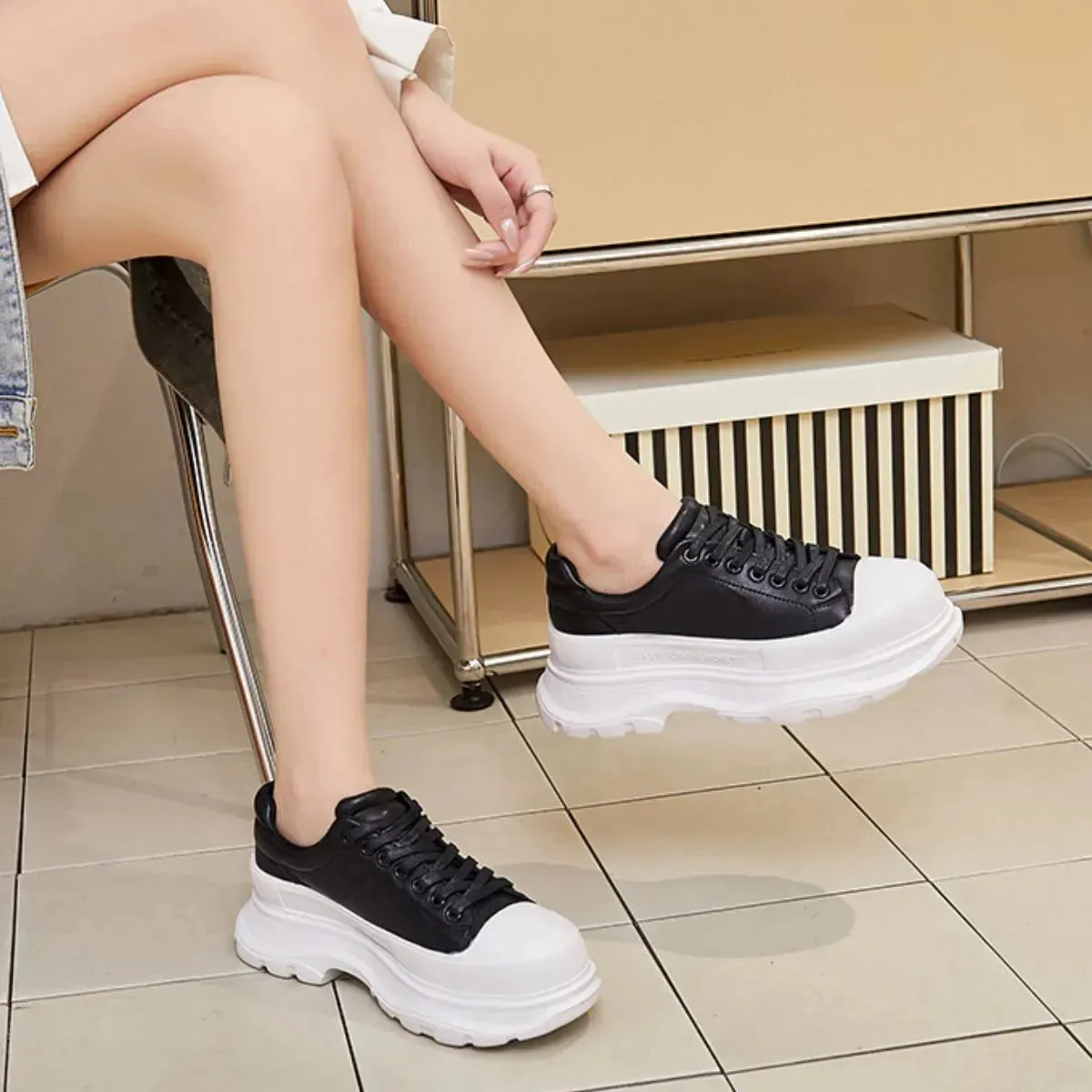 Lace Up Platform Sneakers