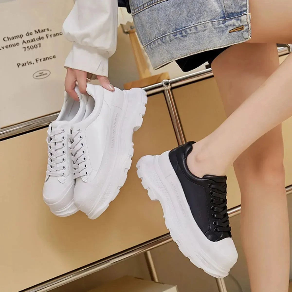 Lace Up Platform Sneakers