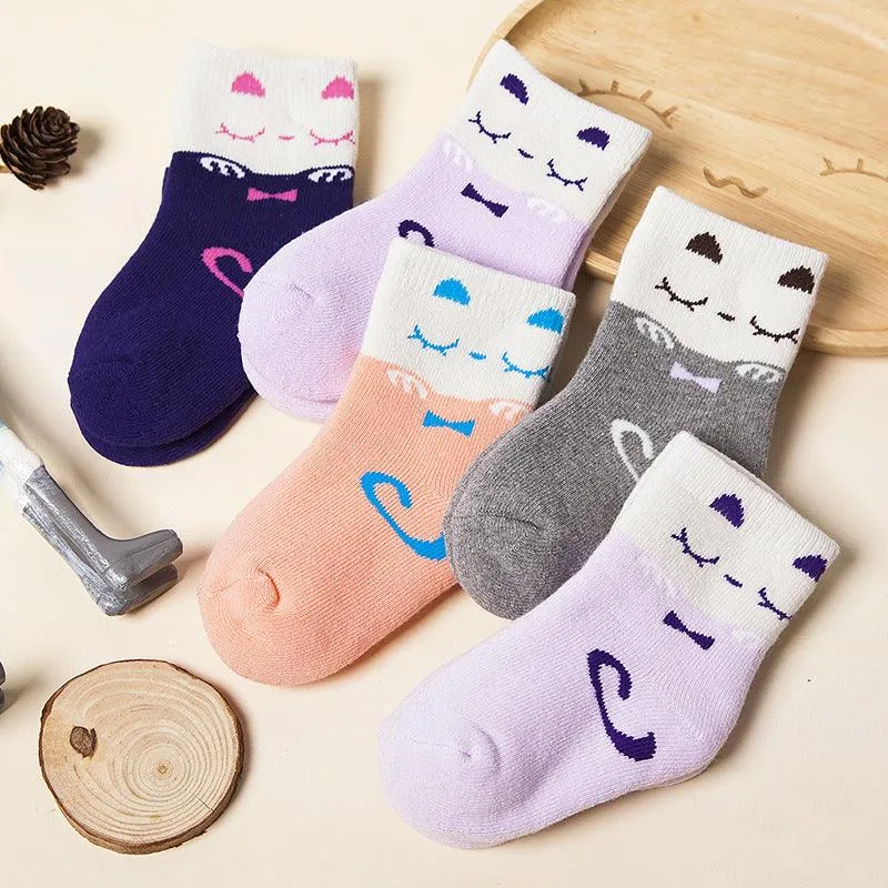 New winter cotton socks baby socks thick cotton socks and Terry relent children baby socks