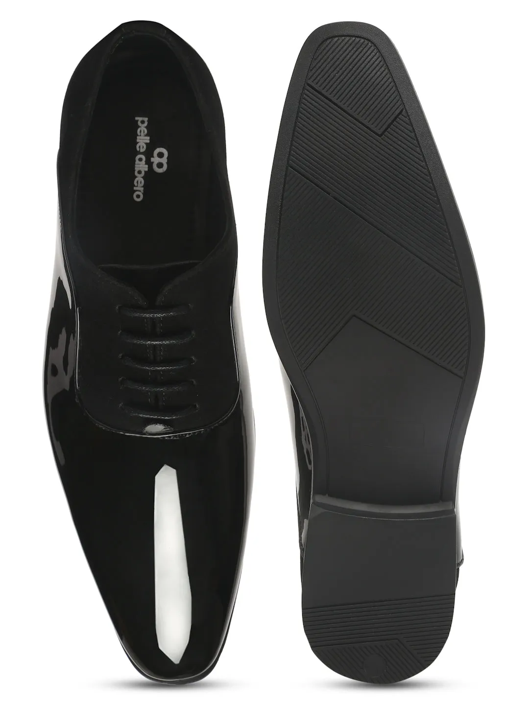 Pelle Albero Black Mens Formal Shoes