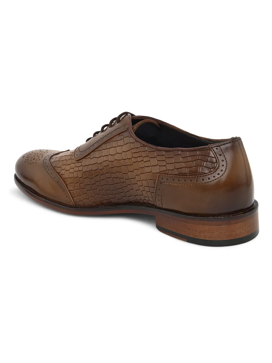 Pelle Albero Tan Designer Brogue Shoe