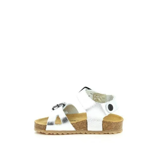 Plakton 851407 Metallic Grey Slingback Kids Sandals