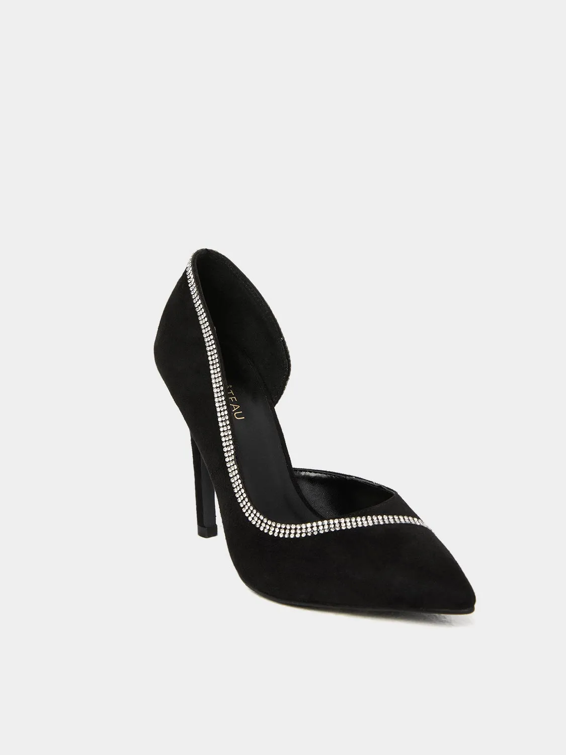 Pointed Toe Faux Suede High Heel Pump