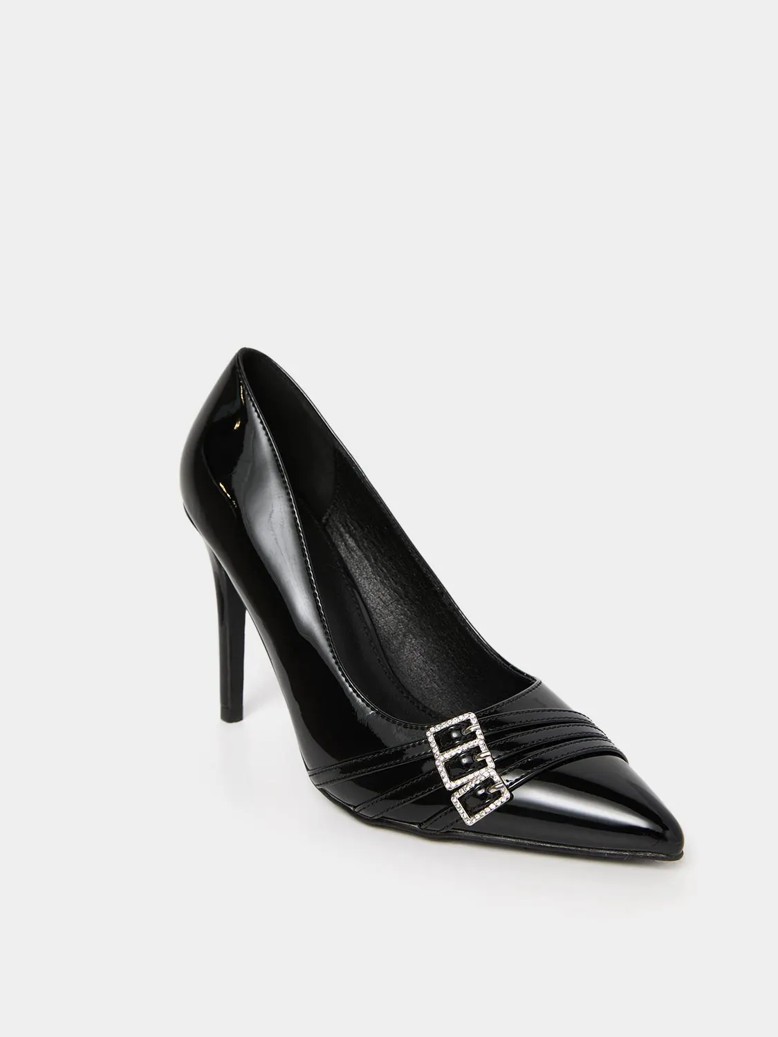 Pointed Toe Patent-Leather High Heel Pump