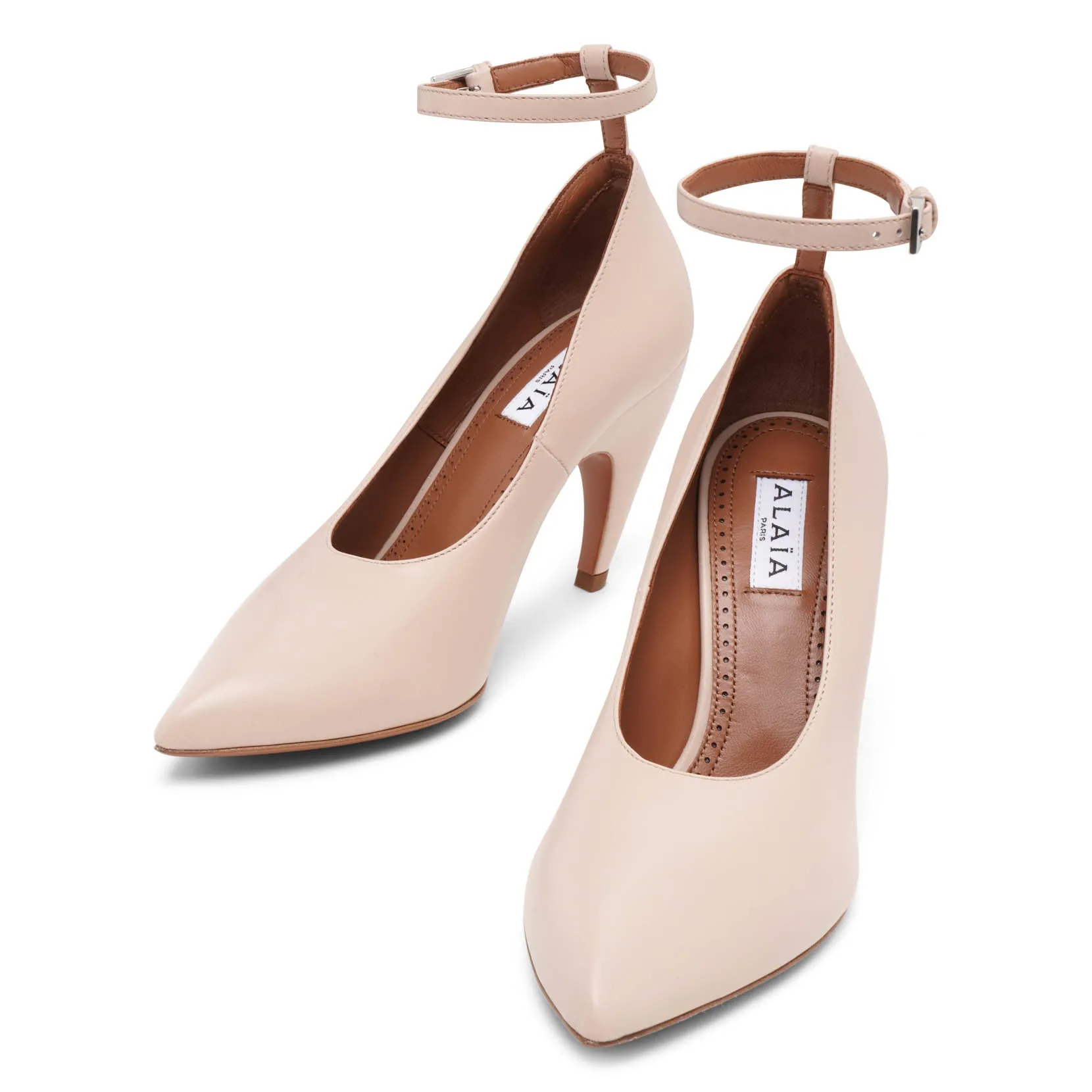 Pumps 90 beige leather pumps