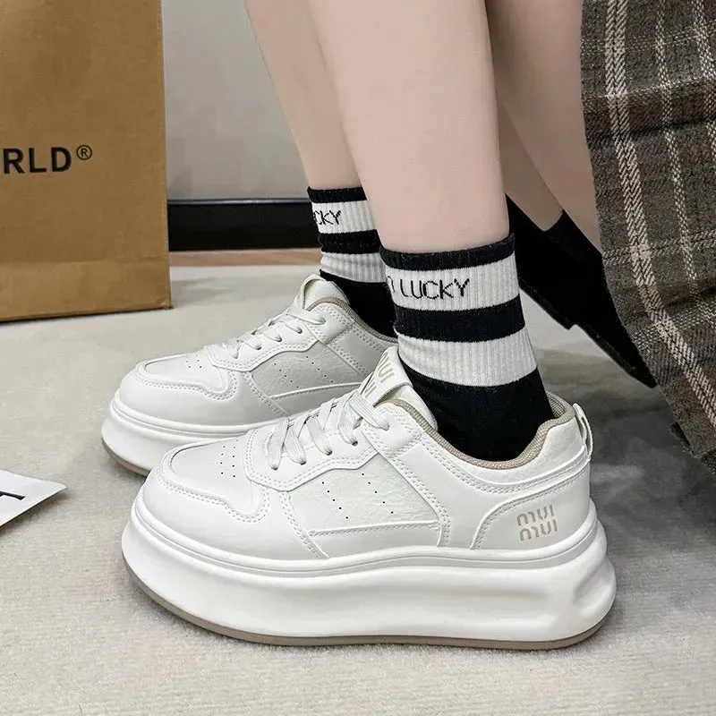 Round Toe Platform Sneakers