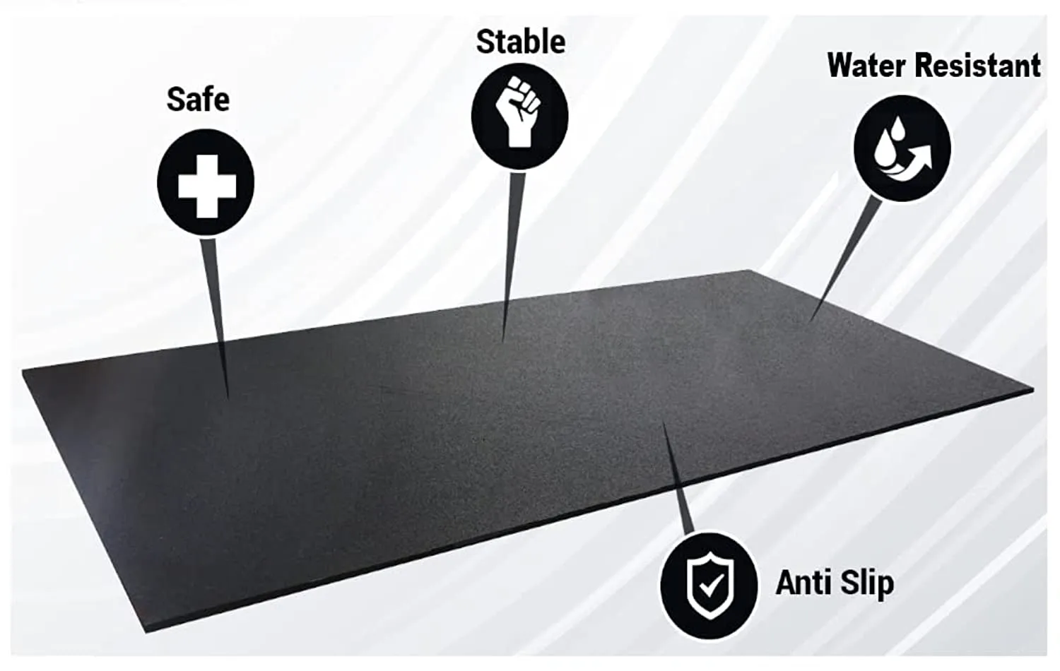 Rubber King All-Purpose Fitness Mats - A Premium Durable Low Odor Exercise Mat with Multipurpose Functionality Indoor/Outdoor (3' x 4', 5mm)