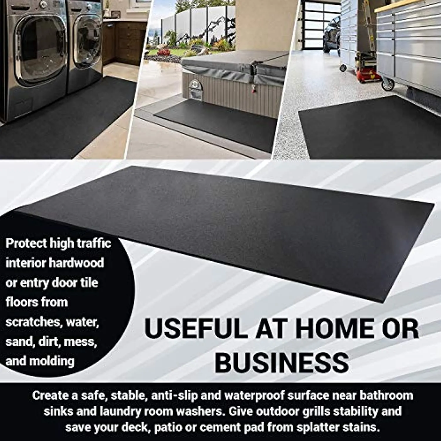 Rubber King All-Purpose Fitness Mats - A Premium Durable Low Odor Exercise Mat with Multipurpose Functionality Indoor/Outdoor (3' x 4', 5mm)