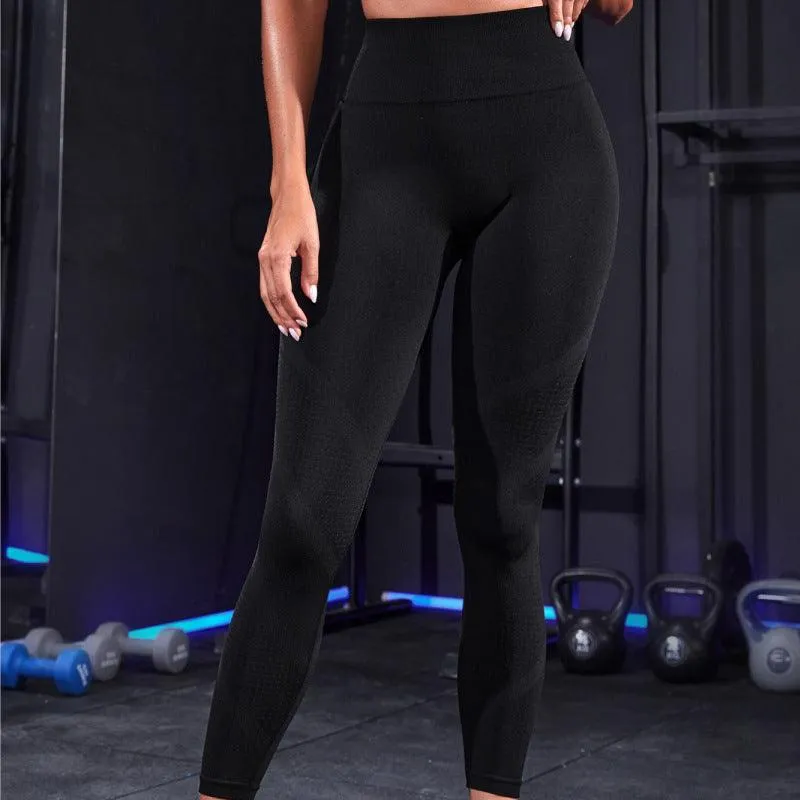 Seamless Knitted Fitness High Rise Leggings