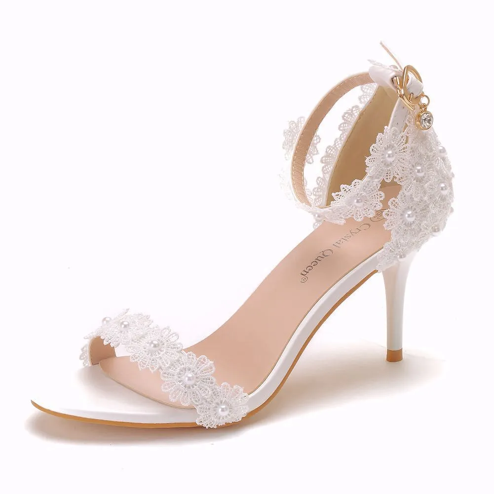 Soulmates Bridal Shop  / thin heel shoes white Elegant Wedding Dress