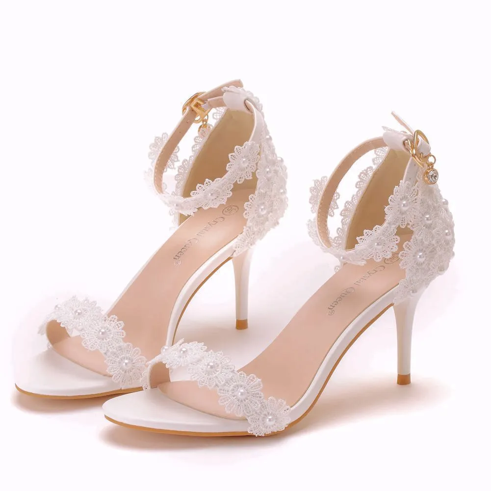 Soulmates Bridal Shop  / thin heel shoes white Elegant Wedding Dress