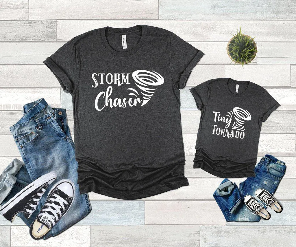Storm Chaser Tiny Tornado Family Shirts