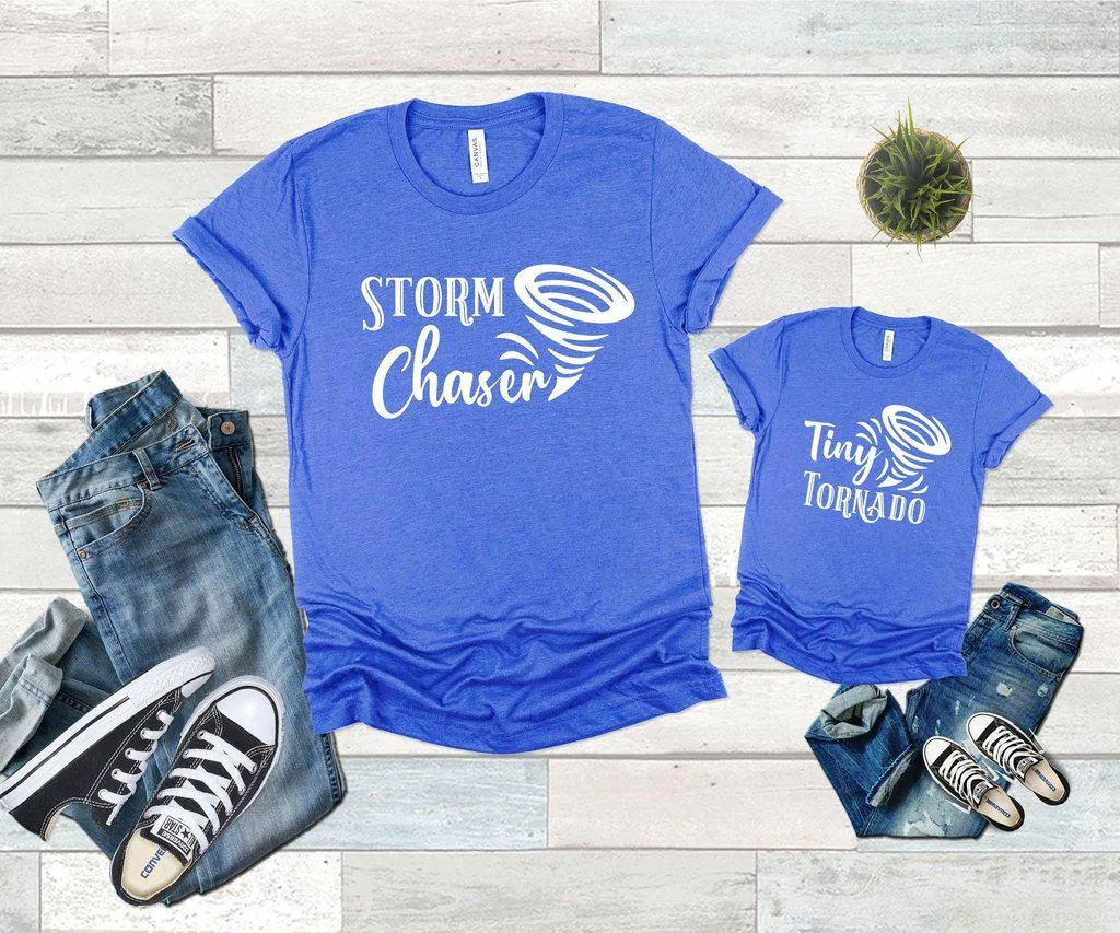Storm Chaser Tiny Tornado Family Shirts