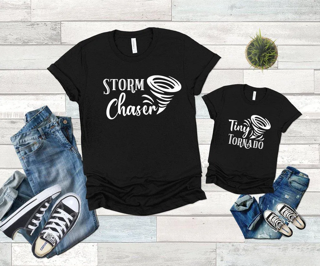 Storm Chaser Tiny Tornado Family Shirts