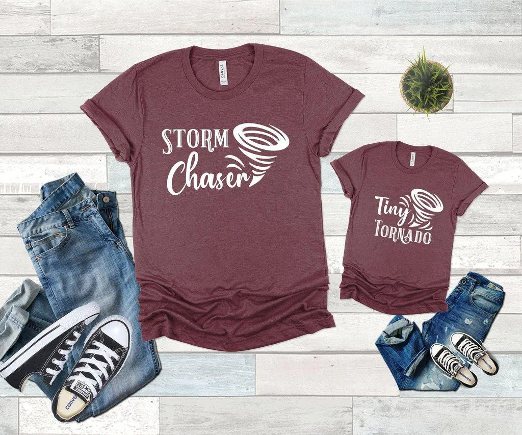 Storm Chaser Tiny Tornado Family Shirts