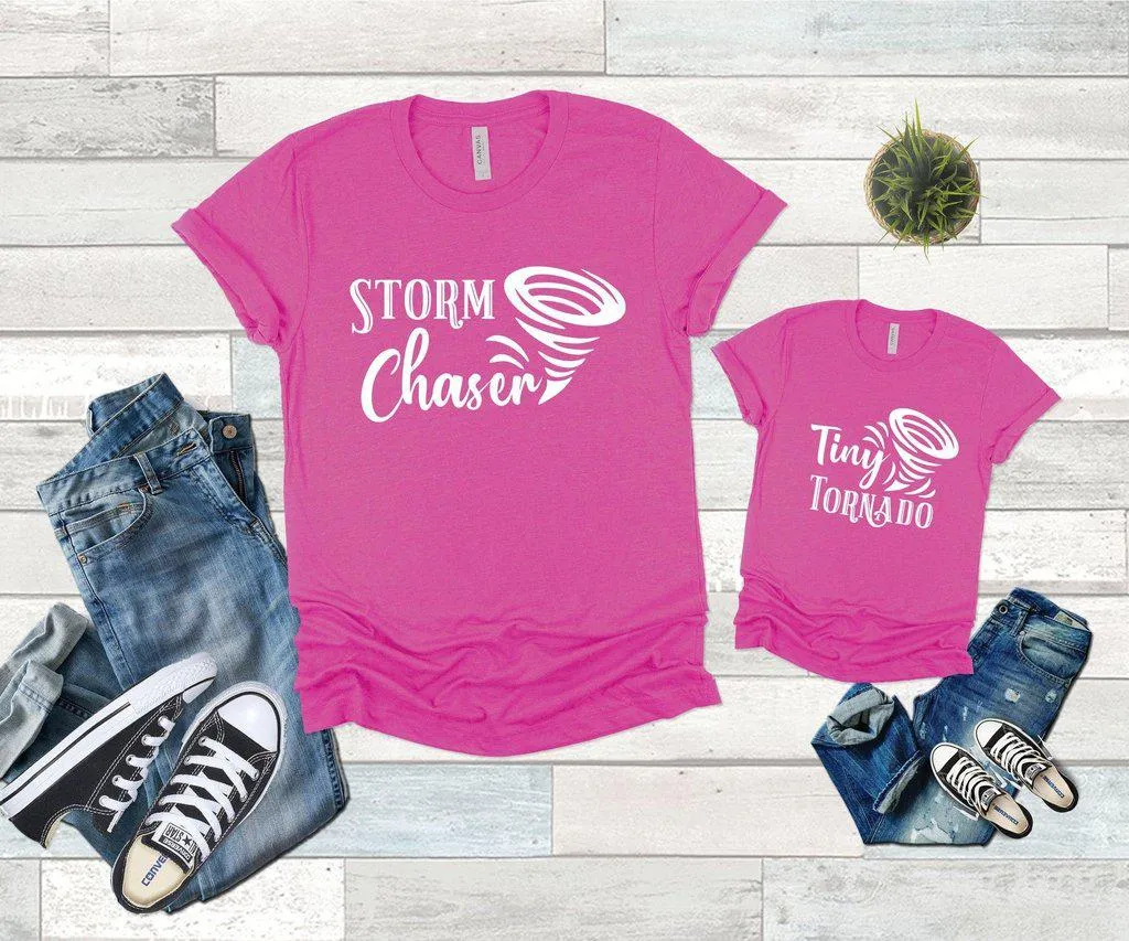 Storm Chaser Tiny Tornado Family Shirts