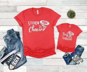 Storm Chaser Tiny Tornado Family Shirts