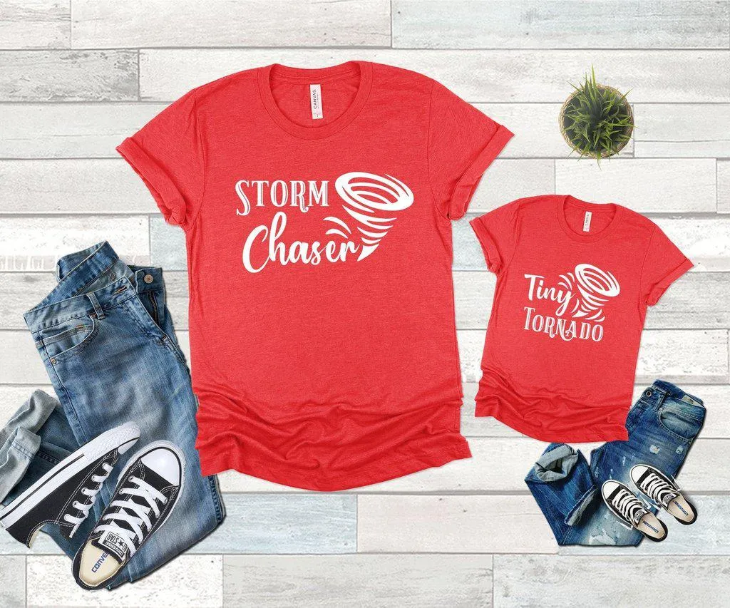 Storm Chaser Tiny Tornado Family Shirts