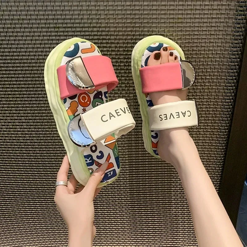 Sunshine Stride Women's Platform Cross Slippers