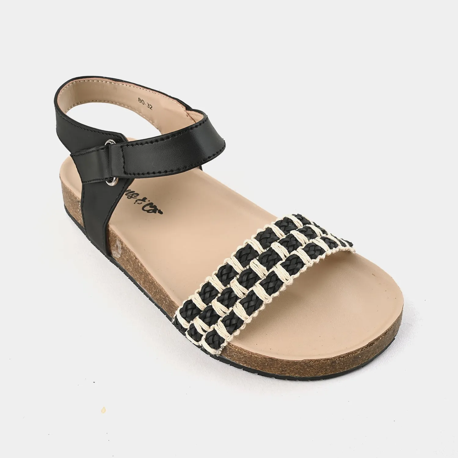 Teen Girls Sandal 80-32-BLACK