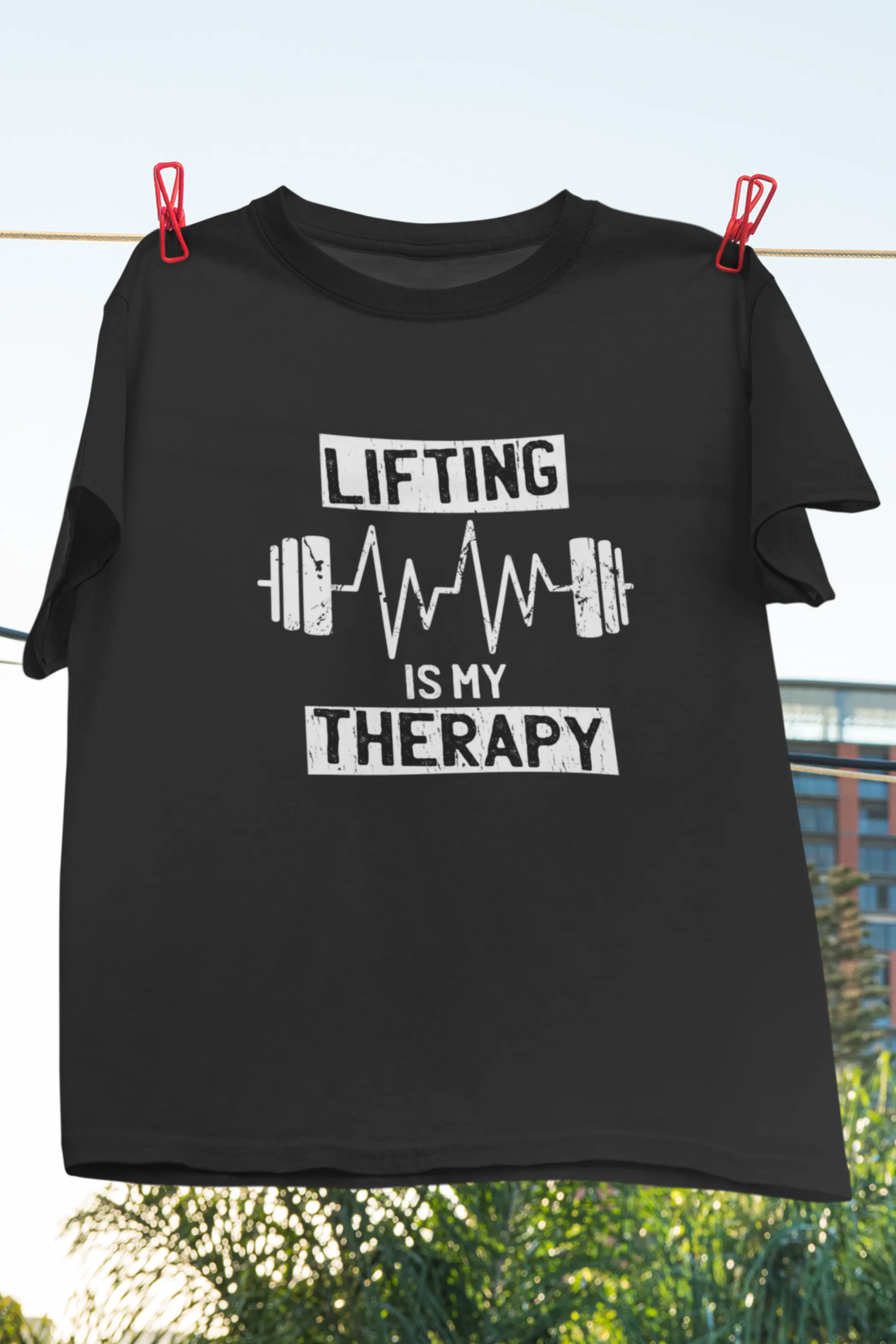 Weight lifting Therapy Printed Oversized T-shirt for Men